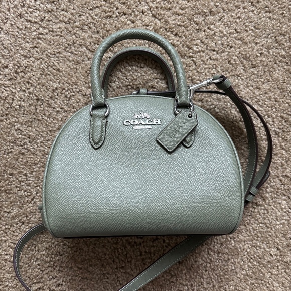 Coach Sydney Satchel Light Sage Green Crossbody w/ Removable Strap - Picture 1 of 3